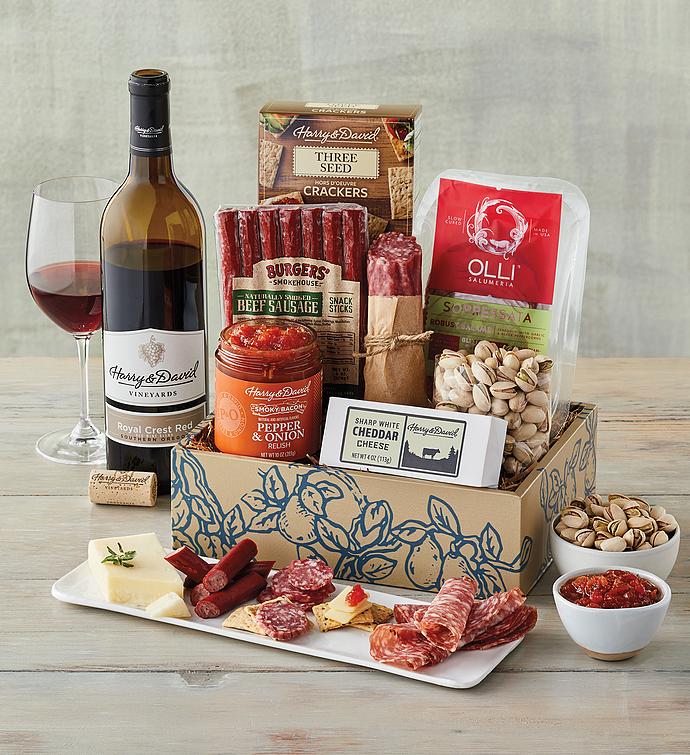 Summer Snacking Gift Box with Wine